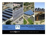 Solar Project Update - Culver City Unified School District