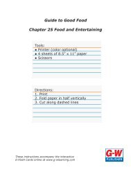 Guide to Good Food Chapter 25 Food and Entertaining