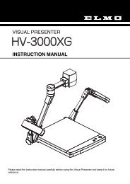 VISUAL PRESENTER INSTRUCTION MANUAL - ELMO USA Corp.