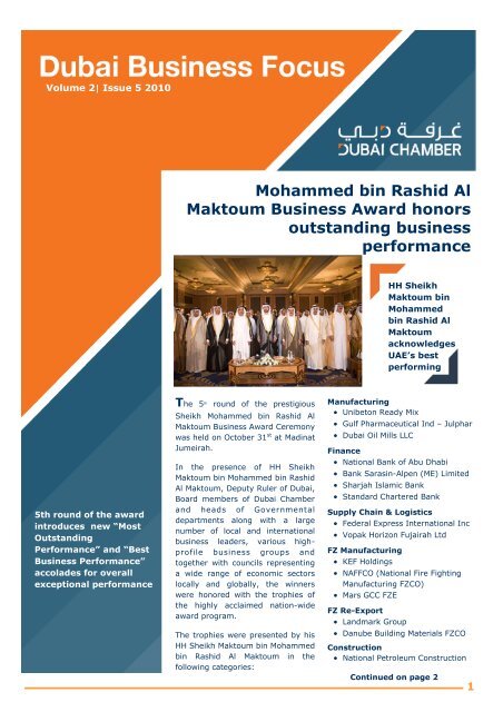 Mohammed Bin Rashid Al Maktoum Business Dubai Chamber