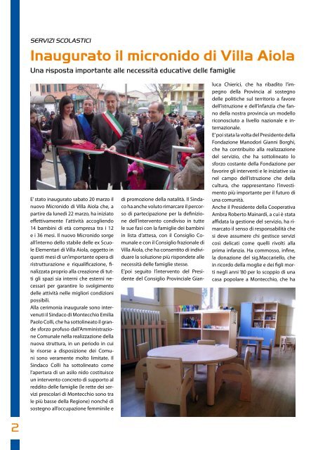 Notiziario Aprile 2010 - Comune di Montecchio Emilia
