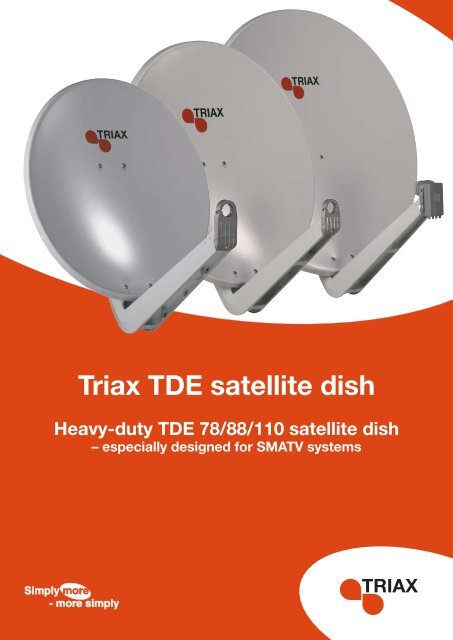 Triax TDE satellite dish