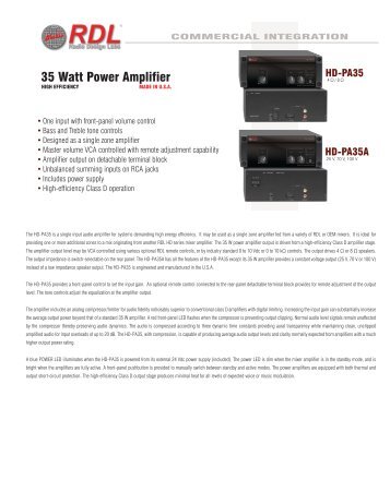 35 Watt Power Amplifier - Radio Design Labs