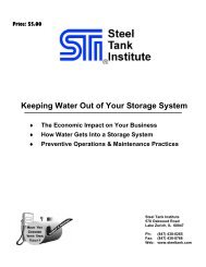 Keeping Water Out of Your Storage System (PDF) - Steel Tank Institute