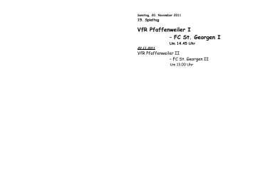 FC Denzlingen II - VfR Pfaffenweiler