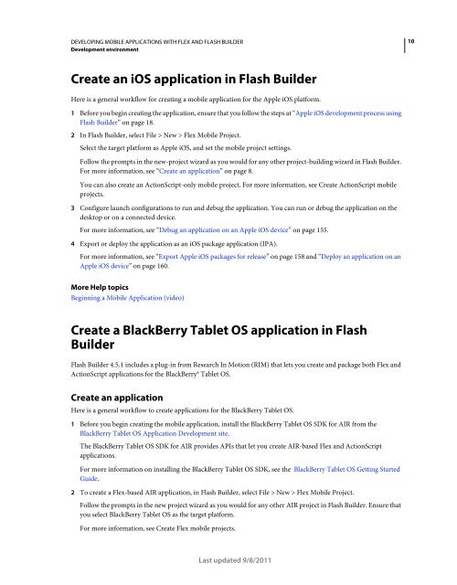 Developing Mobile Applications with Flex and Flash Builder - Adobe