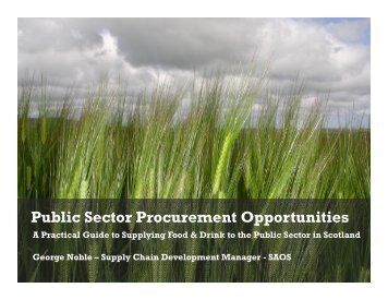 SAOS presentation [Compatibility Mode] - Scotland Food and Drink