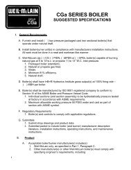 CGa SERIES BOILER SUGGESTED SPECIFICATIONS - Weil-McLain