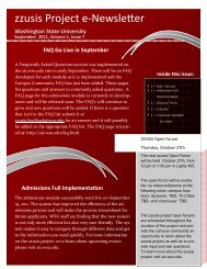 zzusis Newsletter Vol. 7 - Student Information Systems Project