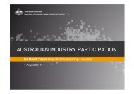 Australian Industry Participation - Brett Yeomans, Department of ...