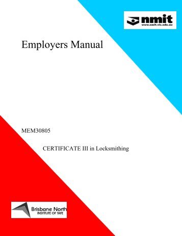 Employers Manual - NMIT