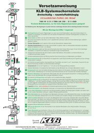 Montageanleitung KLB-Standard-Schornstein (mit FuÃ)