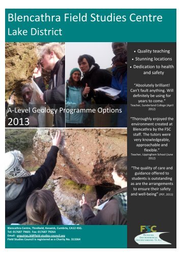 Geology Options - Field Studies Council