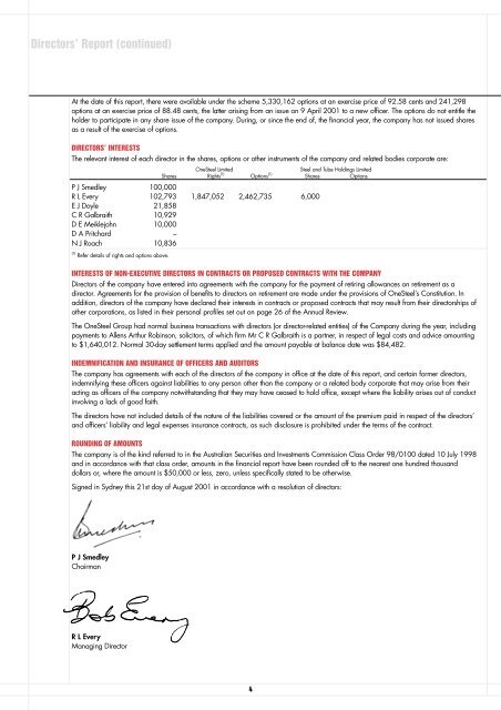 2001 Annual Report - OneSteel