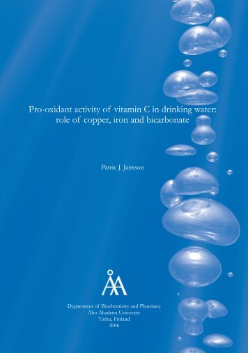 Pro-oxidant activity of vitamin C in drinking water ... - Ãbo Akademi