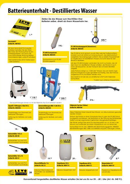 ZUBEHÖRKATALOG 2009 - LEVO Batterien AG