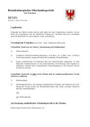 Benin - Brandenburgisches Oberlandesgericht