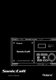 Using the SonicCell in Performance Mode - Roland Corporation ...