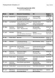 Veranstaltungskalender 2012 - Post SV Dresden