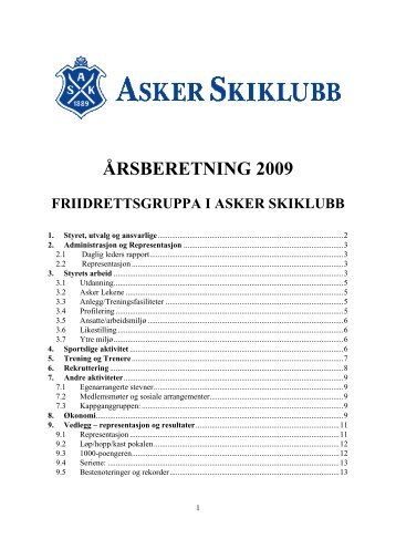 Fri10-Revidert ÃƒÂ…rsberetning 2009 - Asker Skiklubb