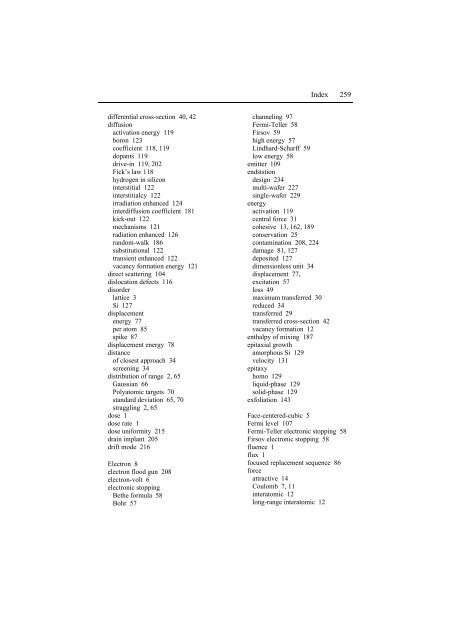 Ion Implantation and Synthesis of Materials - Studium