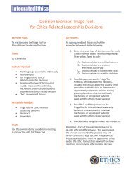 exercise with examples - National Center for Ethics in Health Care