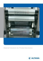 Material Solutions for Printed Electronics - Altana AG