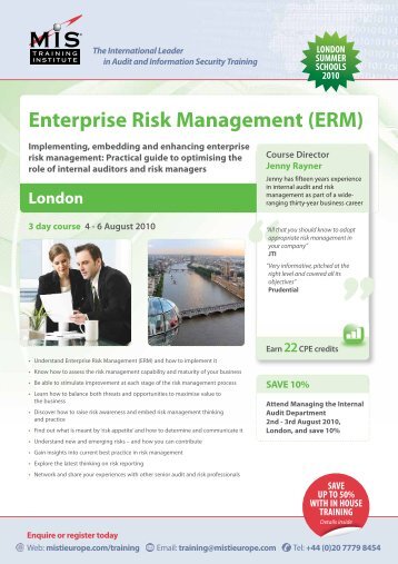 Enterprise Risk Management (ERM) - MIS Training