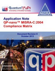 QP-nano MISRA-C:2004 Compliance Matrix - Quantum Leaps