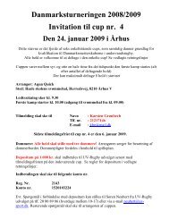 Danmarksturneringen 2008/2009 Invitation til cup nr. 4 - Uv-Sport