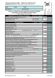 Wartungscheckliste G5002 BHKW Typ: KWE 50G-4 AP - KW Energie