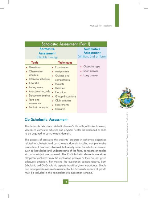 CCE Manual VI - VIII - CBSE