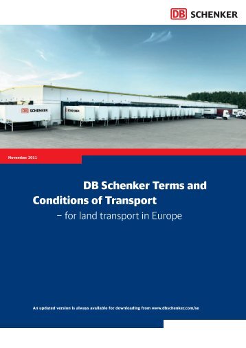 DB Schenker Terms and Conditions of Transport