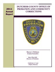 DUTCHESS COUNTY OFFICE OF PROBATION AND COMMUNITY ...