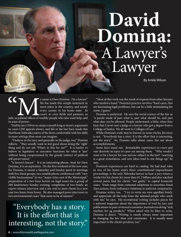 David Domina: - Domina Law Group
