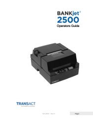 BANKjet 2500 Operator's Guide - TransAct