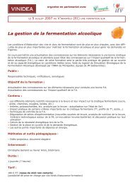 La gestion de la fermentation alcoolique - Institut FranÃ§ais de la ...