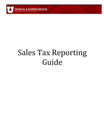 Sales Tax Reporting Guide - Financial & Business Services