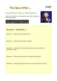 Lord Nelson Story Worksheet - The Day After - E2BN