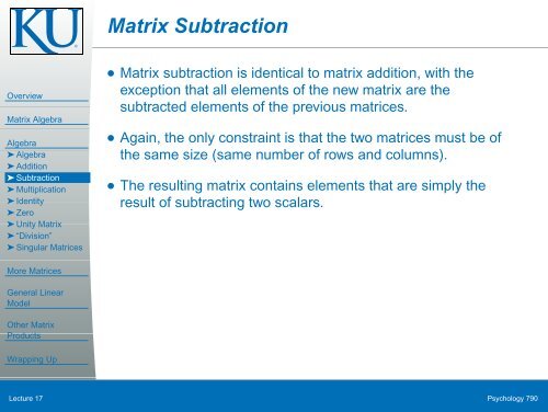 Chapter 5: Matrix Approaches to Simple Linear Regression