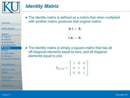 Chapter 5: Matrix Approaches to Simple Linear Regression