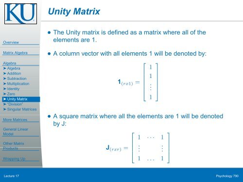 Chapter 5: Matrix Approaches to Simple Linear Regression