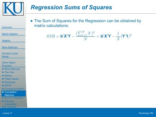 Chapter 5: Matrix Approaches to Simple Linear Regression