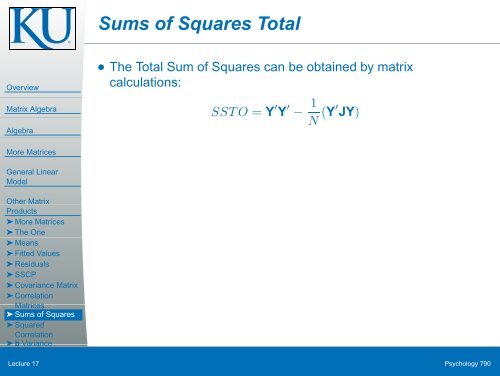 Chapter 5: Matrix Approaches to Simple Linear Regression