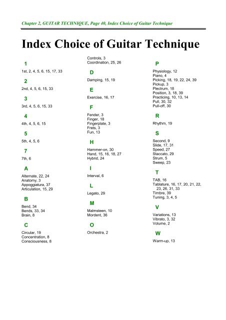 Guitar Technique - NORDISC Music & Text