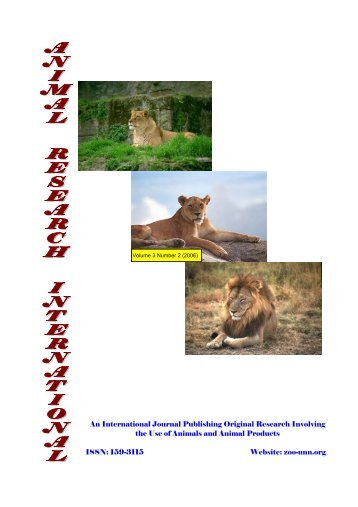 ARI Volume 3 Number 2.pdf - Zoo-unn.org