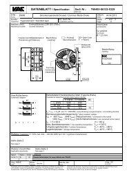 DATENBLATT / Specification - Vacuumschmelze