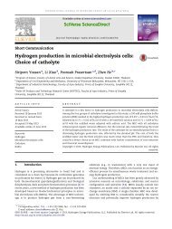 Hydrogen production in microbial electrolysis cells: Choice of catholyte