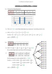 Aufgaben zu ZufallsgrÃ¶Ãen â LÃ¶sung - Mathe-oli.de