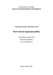 Rich Internet Applications(RIA) - FER - Sveučilište u Zagrebu